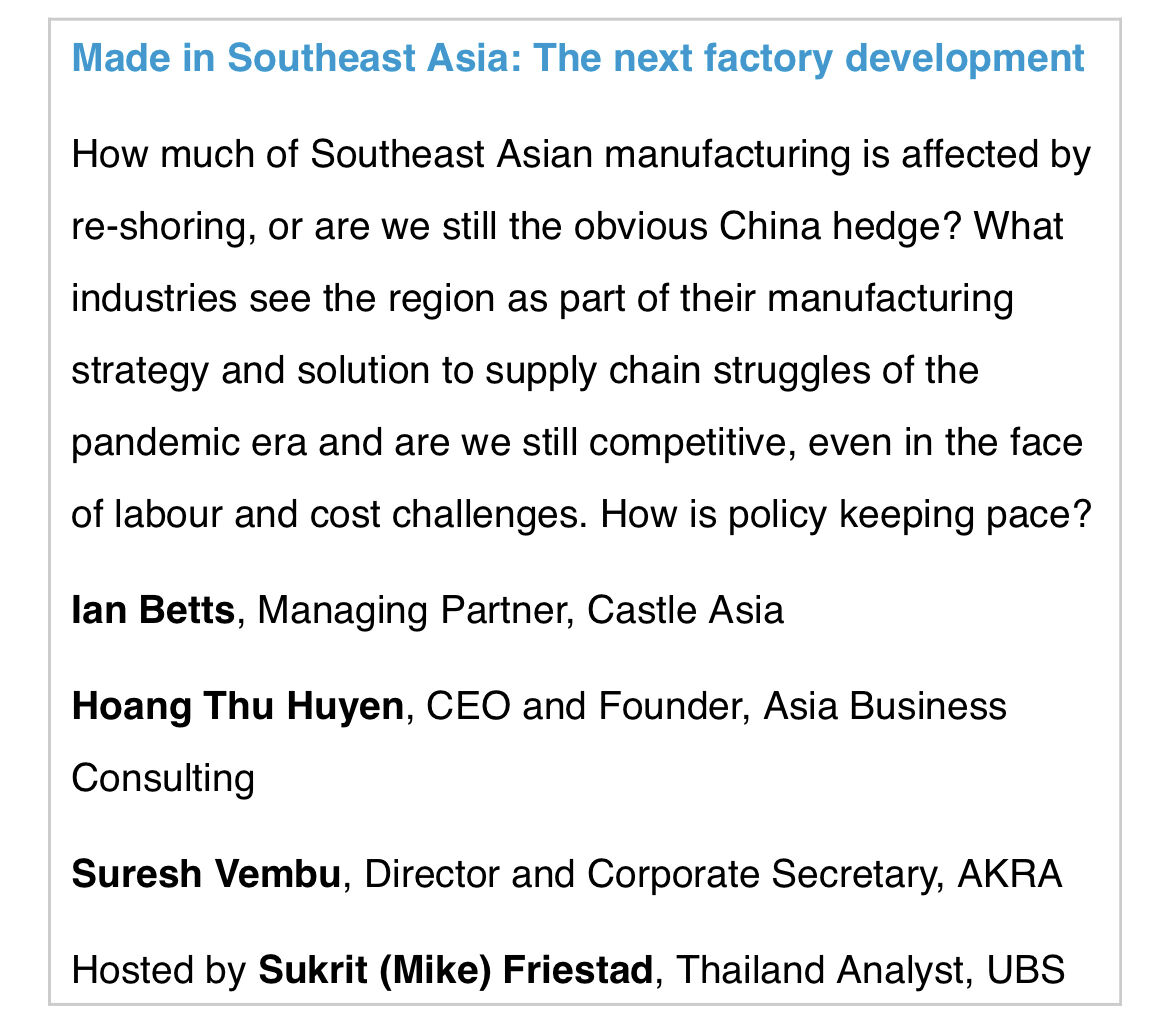 UBS OneASEAN Conference Singapore 3